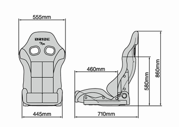 BRIDE STRADIA III Dimensions